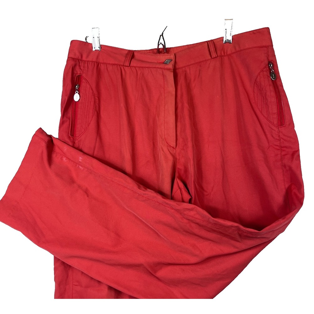 Womens Mnam.hi Korean Streetwear Pants Burnt Orange Coral Cargo Pocket Med 12?